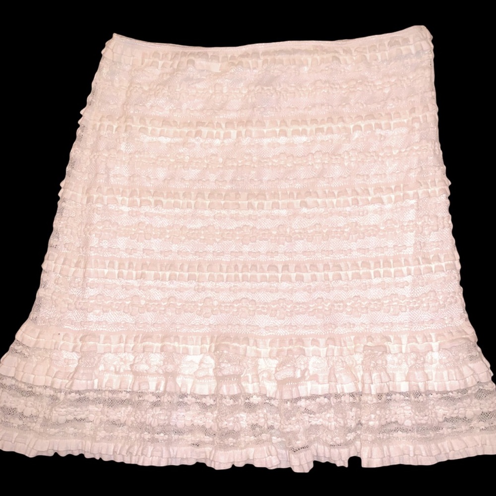 Max Studio off white lace skirt large NWT - Picture 6 of 6